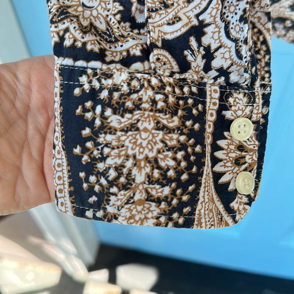 J. Crew Perfect Shirt Paisley size S - Picture 6 of 13